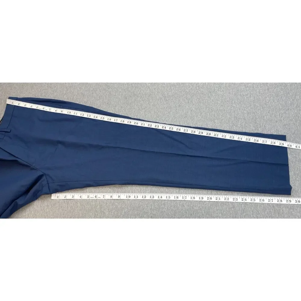 Banana Republic Pants Mens 33 x 30 Blue Wool Blend Stretch Slim Fit